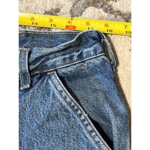 Carhartt Jeans Med Wash Blue Original Dungaree Fit Carpenter Workwear Sz 38x30 - Picture 6 of 9